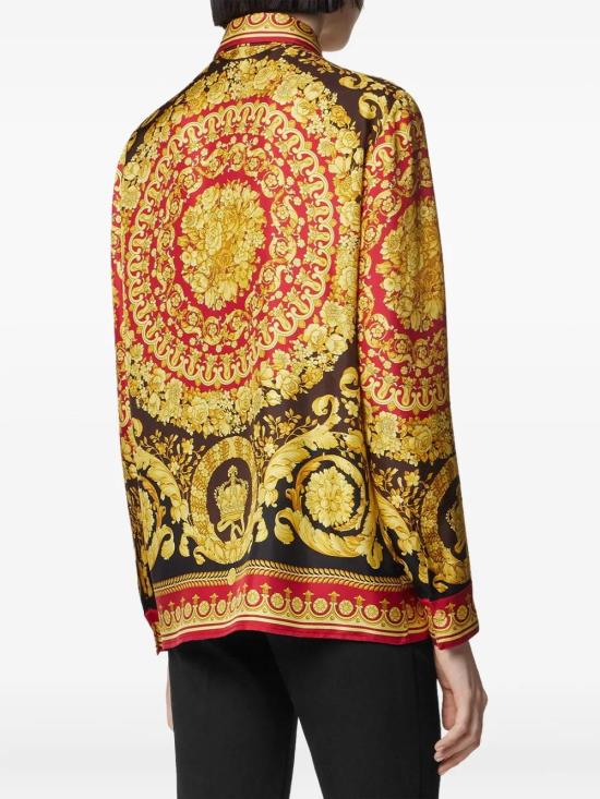 25FW 베르사체 블라우스/셔츠 10013601A15215 PARADE RED BLACK DARK BRO 5R650 - VERSACE