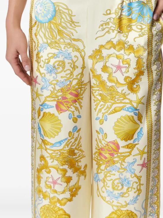 25FW 베르사체 스트레이트 팬츠 10209721A14746 EGGSHELL MULTICOLOR 5K640 - VERSACE