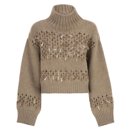 25FW 브루넬로 쿠치넬리 터틀넥 M52367304 BEIGE