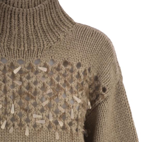 25FW 브루넬로 쿠치넬리 터틀넥 M52367304 BEIGE - BRUNELLO CUCINELLI