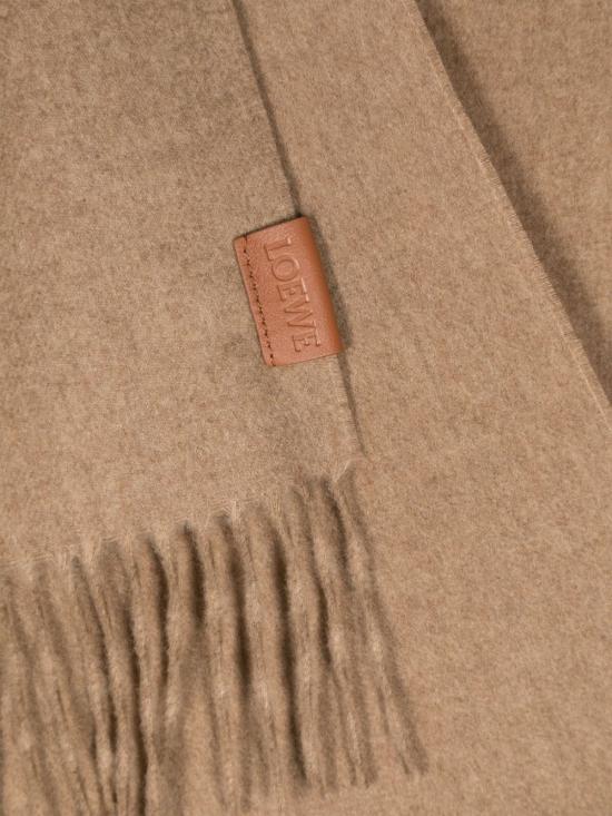 25FW 로에베 아나그램 울 자카드 스카프 F811257X68 2140 Beige - LOEWE