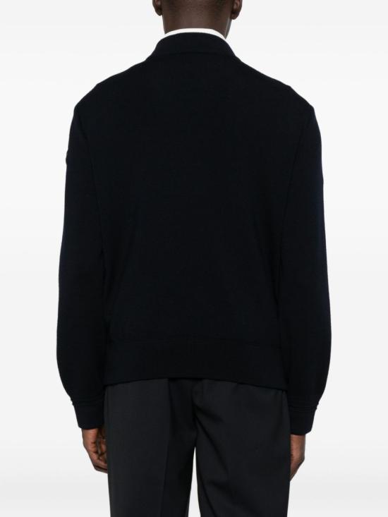 25FW 몽클레어 패딩 울 집업 가디건 K20919B00015 M1131776 Blue - MONCLER