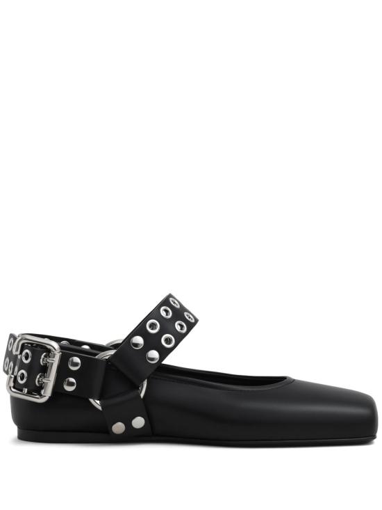 25FW 알라이아 플랫 슈즈 AA3A041CK290 999 Black