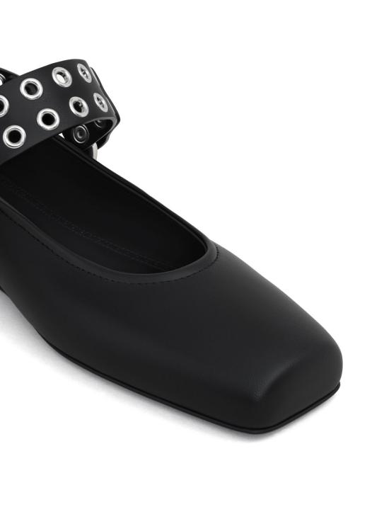 25FW 알라이아 플랫 슈즈 AA3A041CK290 999 Black - ALAIA