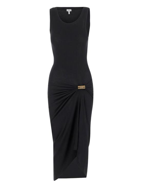 25FW 로에베 숏 원피스 S359Y51XA4 1100 Black - LOEWE