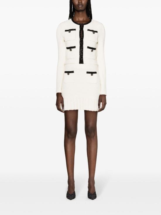  셀프 포트레이트 미디 스커트 RS24 150SK CREAM Beige - SELF PORTRAIT