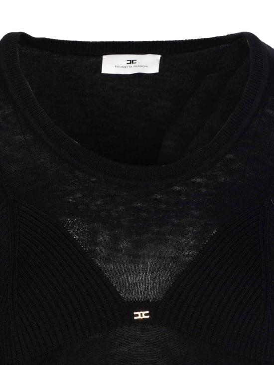 25FW 엘리자베타프랜치 민소매 티셔츠 MK35S57E2110 Black - ELISABETTA FRANCHI