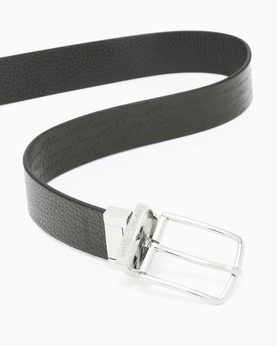 25FW 엠포리오 아르마니 가죽 벨트 EM003102 AF18281 UB118 Black - EMPORIO ARMANI