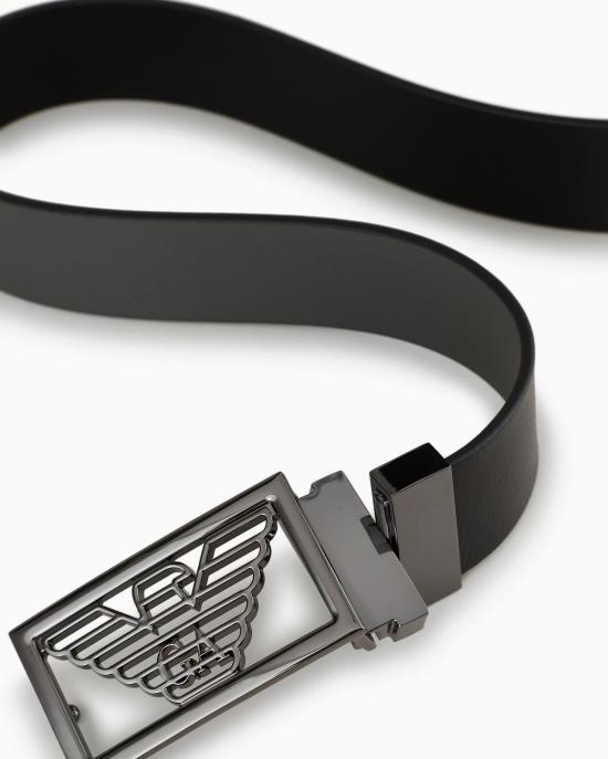 25FW 엠포리오 아르마니 가죽 벨트 Y4S507 Y134J 88244 Black - EMPORIO ARMANI