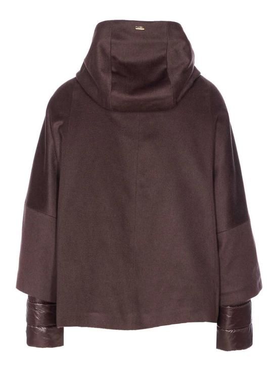  에르노 퓨어 캐시미어 & 울트라라이트 나일론 케이프 GI000334D381268800 Brown - HERNO