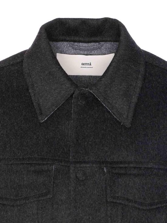  아미 울 트러커 재킷 UJK847WO0009021 Grey - AMI