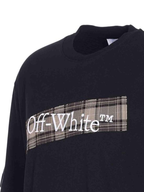 26FW 오프화이트 반팔 티셔츠 OMAA120F25JER00N1001 Black - OFF WHITE