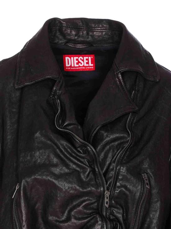  디젤 가죽 자켓 A207410SLCW9XX Black - DIESEL