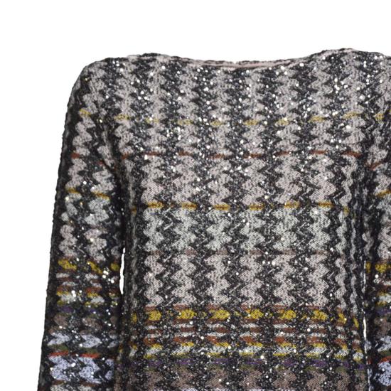 25FW 미소니 미디 원피스 DS25WG0ZBK01CK SM9T1 MultiColour - MISSONI