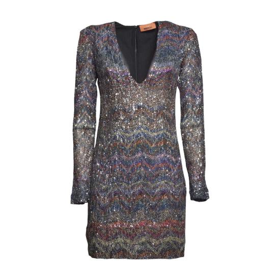 25FW 미소니 미디 원피스 DS25WG1NBC005G S91P6 MultiColour