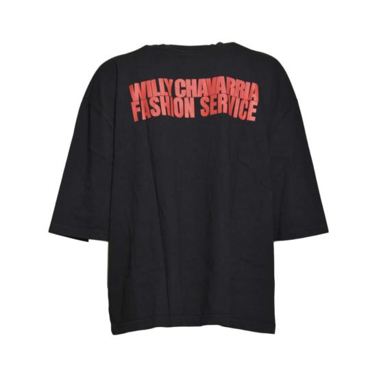 25FW 윌리 차바리아 반팔 티셔츠 WCJSY0143001 BLACK Black - WILLY CHAVARRIA