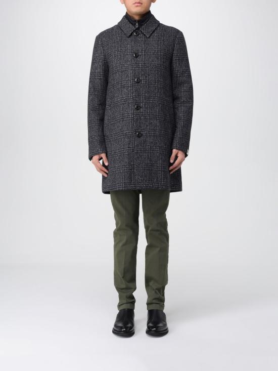 25FW 페트레이 피온갈 체크 체크 원단 탈부착 베스트 코트 PEU560801152017 761 Grey