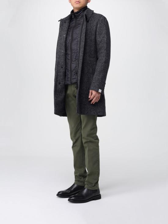 25FW 페트레이 피온갈 체크 체크 원단 탈부착 베스트 코트 PEU560801152017 761 Grey - PEUTEREY