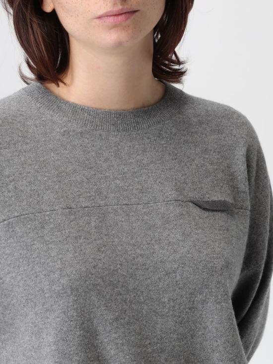 25FW 브루넬로 쿠치넬리 스웨터 M12212600P C074 Grey 1 - BRUNELLO CUCINELLI