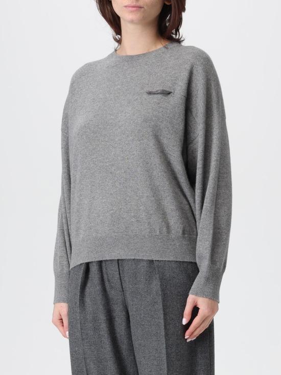 25FW 브루넬로 쿠치넬리 스웨터 M12212600P C074 Grey 1 - BRUNELLO CUCINELLI