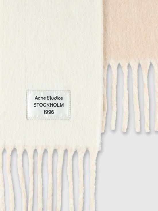 25FW 아크네 스튜디오 바이컬러 알파카 스카프 CA0343 AYS White - ACNE STUDIOS