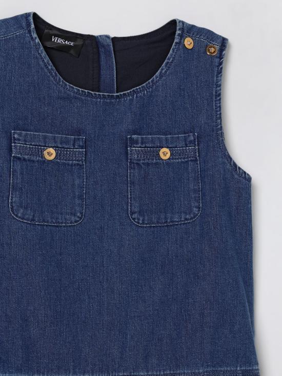25FW [키즈] 베르사체 원피스 10198271A14284 1D030 Denim - VERSACE