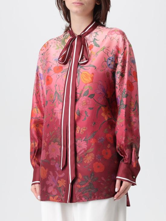 25FW 구찌 그라데이드 플로럴 롱 슬리브 셔츠 835617ZATG8 5057 Pink - GUCCI