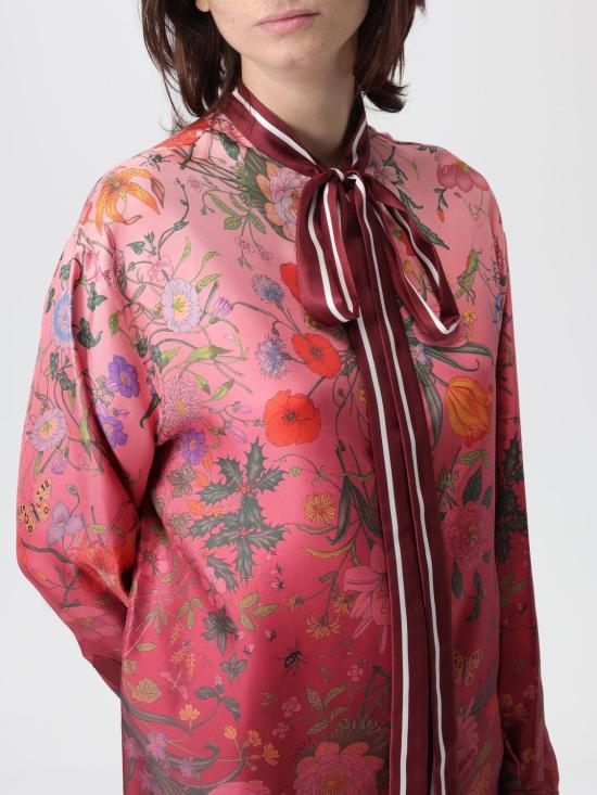 25FW 구찌 그라데이드 플로럴 롱 슬리브 셔츠 835617ZATG8 5057 Pink - GUCCI
