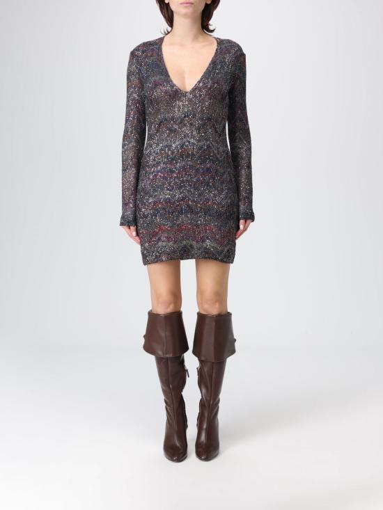 25FW 미소니 롱 원피스 DS25WG1NBC005G S91P6 Multicolor