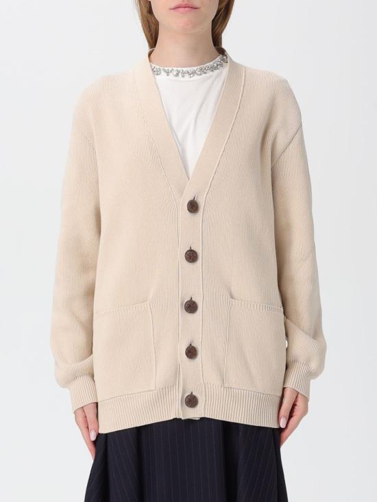 25FW 골든구스 Golden 레터링 가디건 GWP00950P00197255550 Beige