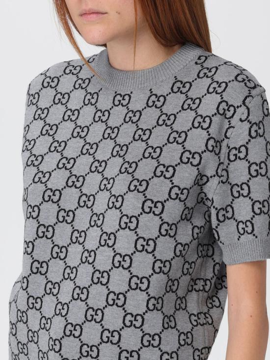 25FW 구찌 리버서블 GG 울 자카드 탑 798159XKD8T 1045 Grey - GUCCI