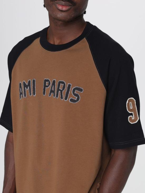 25FW 아미 반팔 티셔츠 HTS3507262 162 Brown - AMI