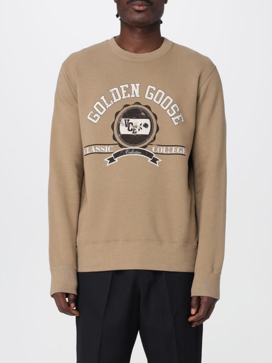 25FW 골든구스 앞면 프린트 코튼 스웨트셔츠 GMP01223P00214415200 Beige
