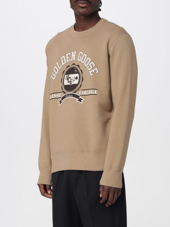 25FW 골든구스 앞면 프린트 코튼 스웨트셔츠 GMP01223P00214415200 Beige - GOLDEN GOOSE