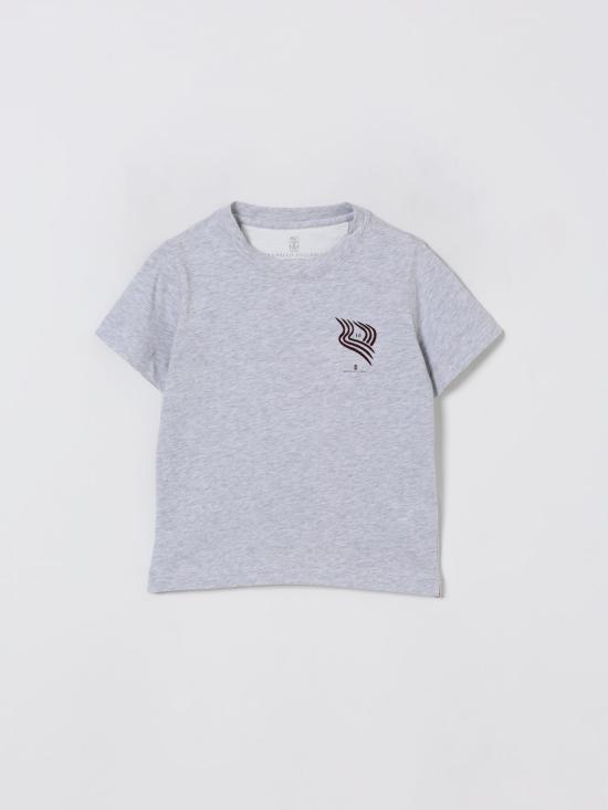 25FW [키즈] 브루넬로 쿠치넬리 티셔츠 B0B13T177 C8080 Grey