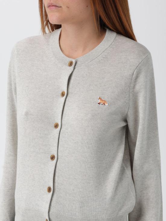 26SS 메종키츠네 베이비 폭스 메리노 레귤러 가디건 PW00502KT1181 H120 Grey - MAISON KITSUNE