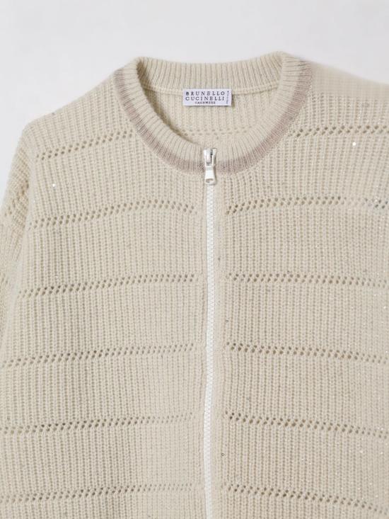 25FW [키즈] 브루넬로 쿠치넬리 풀오버 BBMM76806 CIJ31 Yellow Cream - BRUNELLO CUCINELLI