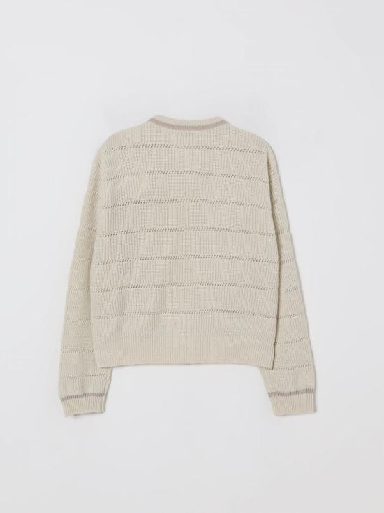 25FW [키즈] 브루넬로 쿠치넬리 풀오버 BBMM76806 CIJ31 Yellow Cream - BRUNELLO CUCINELLI