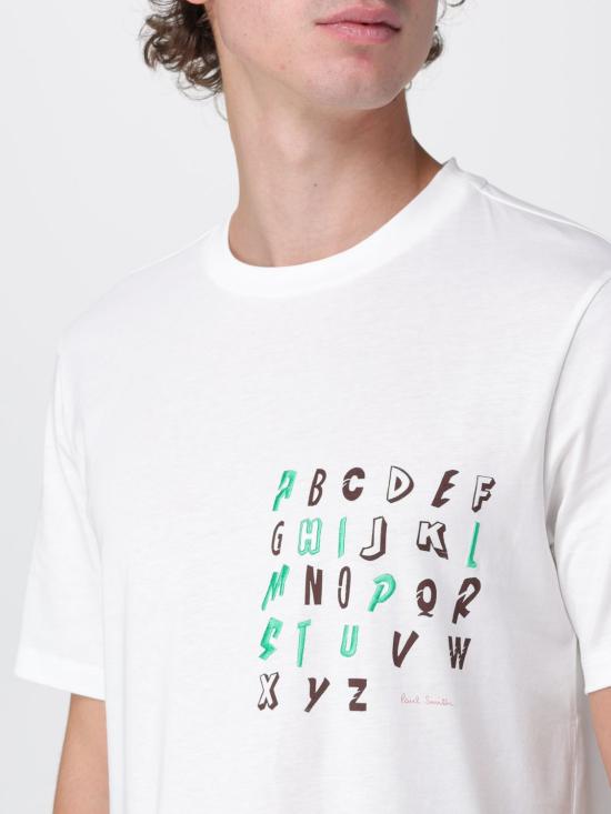 25FW 폴 스미스 반팔 티셔츠 M1R697PTP4935 01 White - PAUL SMITH