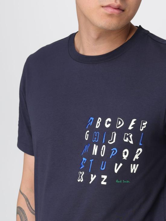 25FW 폴 스미스 반팔 티셔츠 M1R697PTP4935 49 Navy - PAUL SMITH