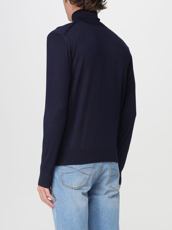 25FW 생로랑 캐시미어 울 실크 터틀넥 844617YAPK2 4100 Blue - SAINT LAURENT