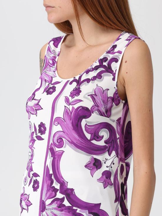 25FW 돌체앤가바나 민소매 티셔츠 F7AV2TFS8C0 IP3TN Violet - DOLCE & GABBANA