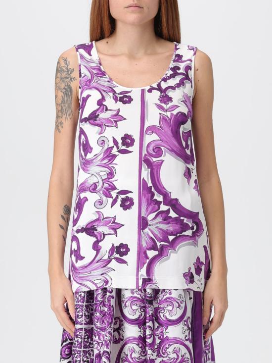 25FW 돌체앤가바나 민소매 티셔츠 F7AV2TFS8C0 IP3TN Violet