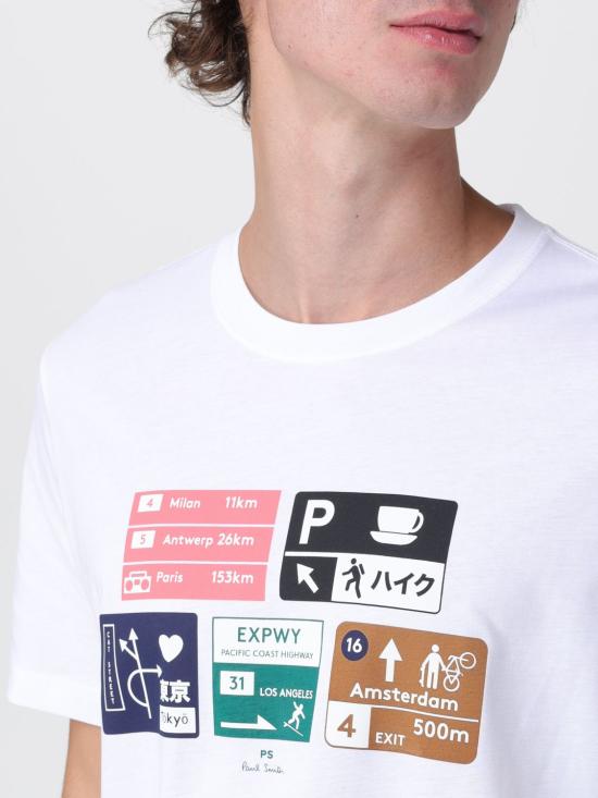 25FW PS 바이 폴스미스 반팔 티셔츠 M2R011RTP5258 01 White - PS BY PAUL SMITH