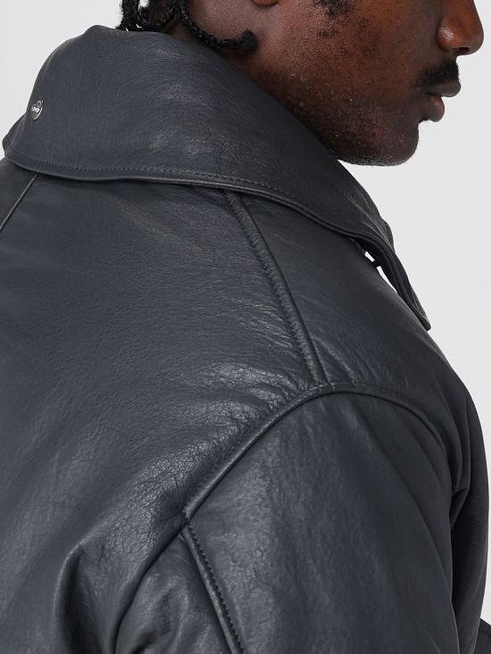 25FW 아미 가죽 자켓 HJK857LH0044 020 Grey - AMI