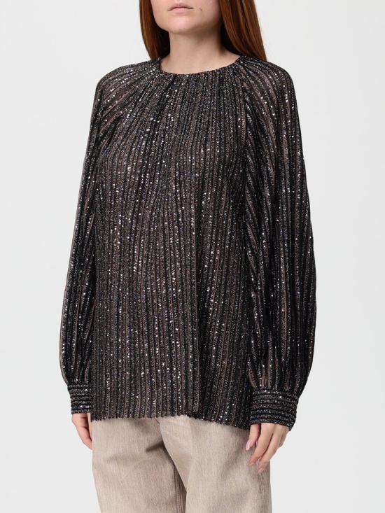 25FW 미소니 블라우스 DS25WN17BK01CL S80E3 Brown - MISSONI