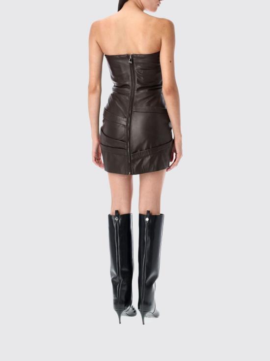 25FW 디 아티코 롱 원피스 WCA00361LBT128AA 204 Brown - THE ATTICO