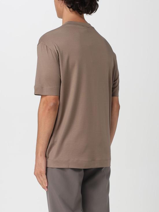 25FW 엠포리오 아르마니 반팔 티셔츠 EM002838AF10761 U6189 Mud - EMPORIO ARMANI