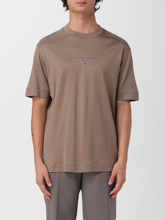 25FW 엠포리오 아르마니 반팔 티셔츠 EM002838AF10761 U6189 Mud