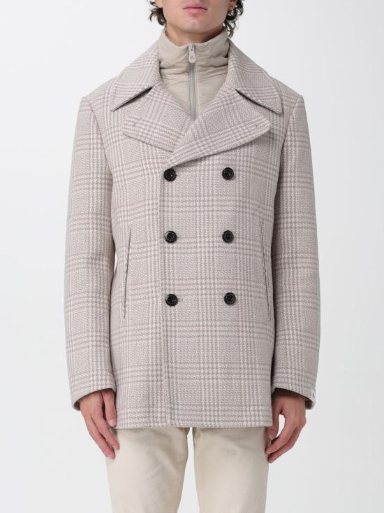 25FW 페트레이 핏록 체크 더블 브레스티드 탈부착 베스트 재킷 PEU559401152017 802 Yellow Cream